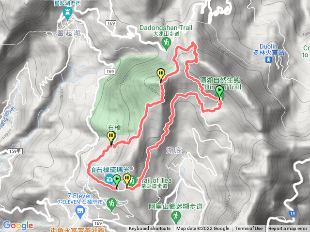 頂石桌-雲之道-焙仔桶林道-霹靂山-頂湖 O形