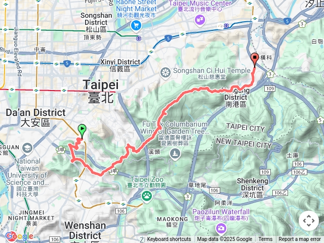 臺北大縱走第六段 捷運麟光站至胡適公園