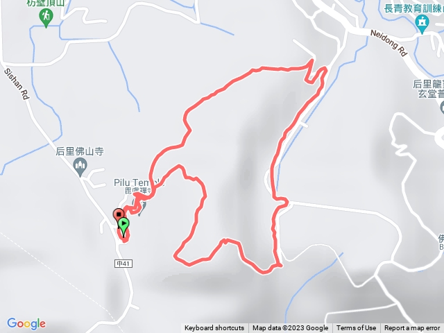 台中后里_毘盧禪寺步道_毘盧禪寺大O型路線