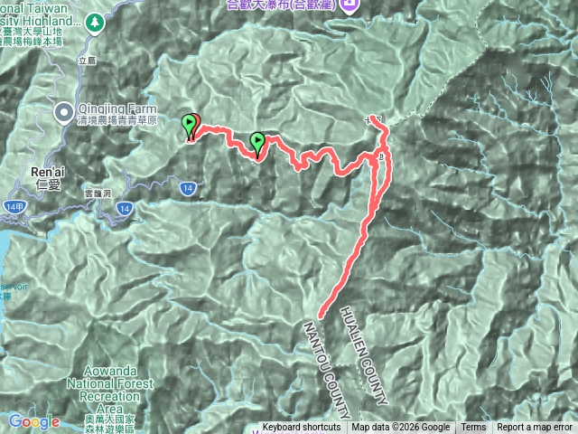 能高主奇萊南峰南華山