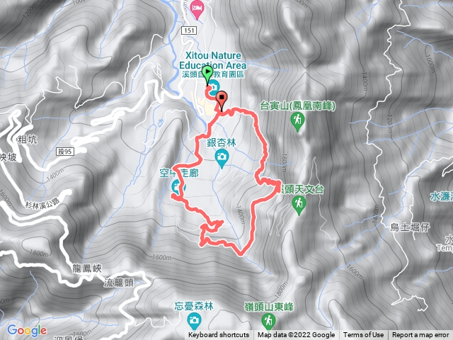 溪頭賞鳥步道、登山步道、神木林道下