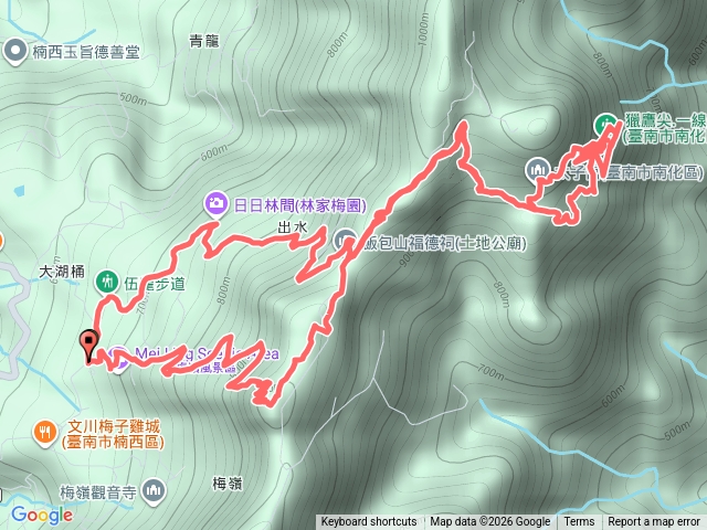 梅峰古道-〉獵鷹尖-〉伍龍步道