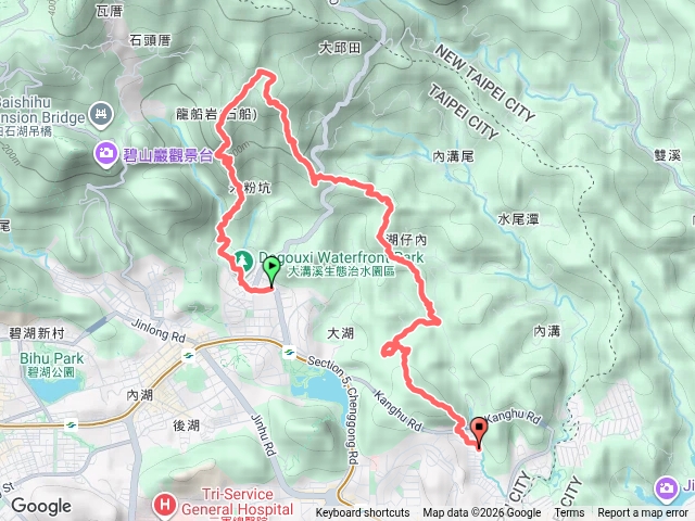 龍船岩南峰~龍船岩東南峰~龍船岩山~石崁山~牛稠尾山西峰~牛稠尾山~聖明山~康樂山北峰~康樂山預覽圖