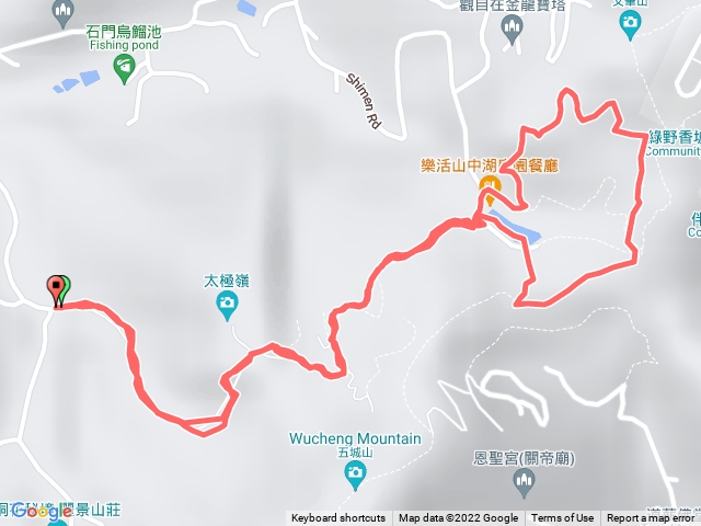 70號登山口-直上山中湖-繞湖一大圈-原路折返