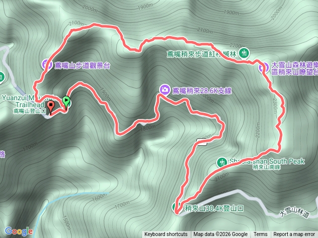 鳶嘴山稍來山&南峰O繞預覽圖
