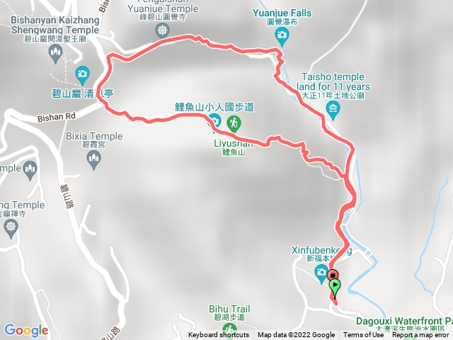 鯉魚山小圈從131巷來回經瀑布