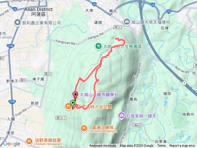 小百岳集起來大崗山步道(超峰寺-大崗山三角點-盤龍峽谷一線天)