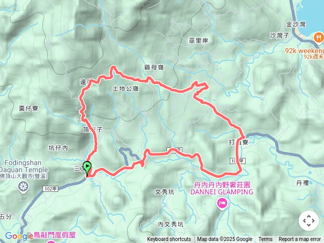 雙溪慈安宮遠景古道雞母嶺古道雙澳公路O形