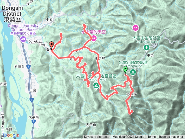 東勢郊山(酒保坪山+東中嵙山+麻竹坑山+石角山+中嵙山)20241128