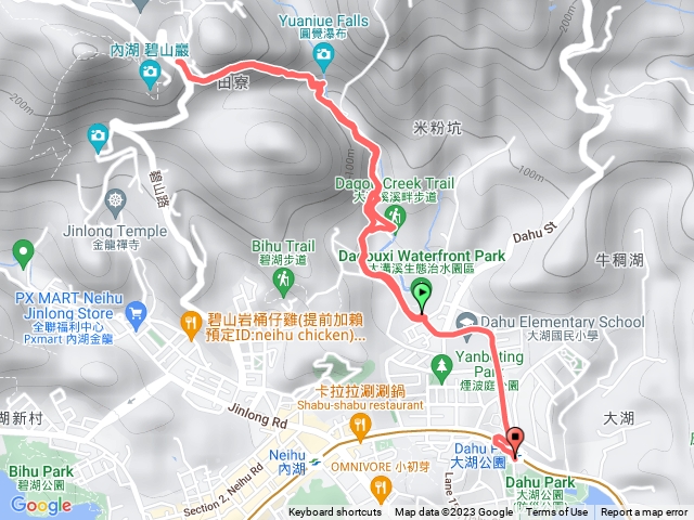 臺北大縱走第四段（大湖公園捷運站至白石湖口來回）