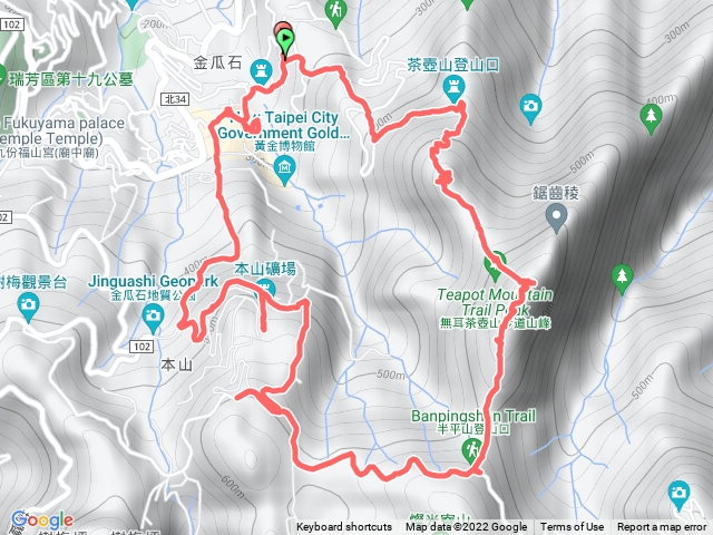 無耳茶壺山、半屏山O型