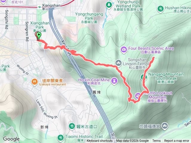 象山公園九五峰來回預覽圖