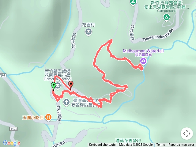 新竹五峰祕花園境梅后蔓瀑布