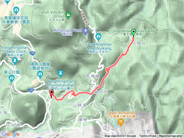 擎天崗-絹絲瀑布-中山樓