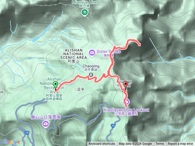 對高岳山小笠原山祝山車站