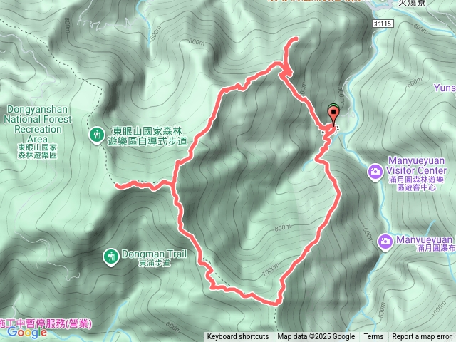 天德巷-雙溪山-東眼山-拉卡山-拉卡山前峰-天德巷O行