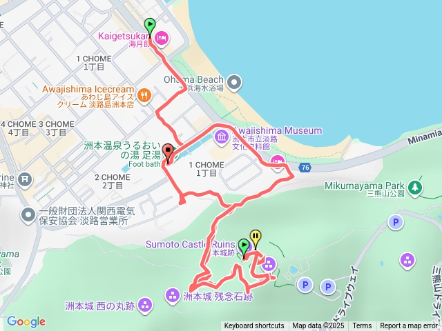 三熊山-洲本城跡-逸翔和彥賢