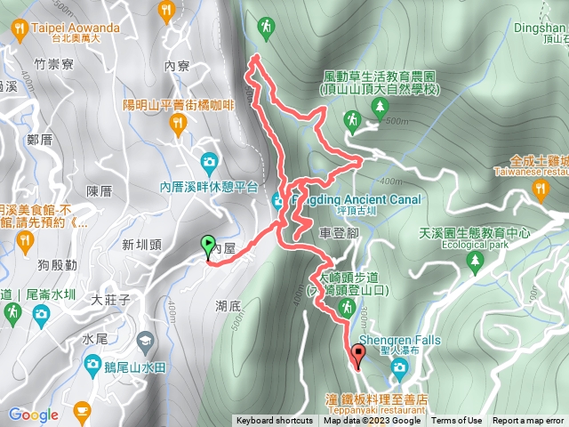 走遍陽明山尋寶任務坪頂古圳步道20230709（玩水秘境）