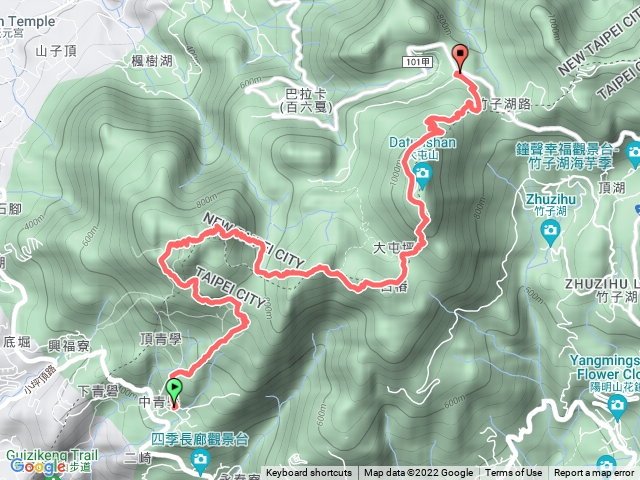 清天宮-面天山-向天山-大屯西峰-大屯南峰-大屯主峰-二子坪遊客中心