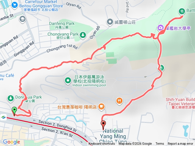 唭哩岸站到陽明大學預覽圖