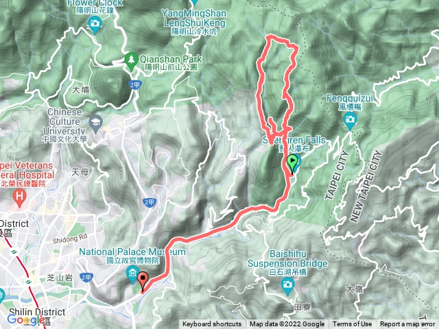 荷蘭古道、瑪郊古道、北五指山、坪頂古圳大O型