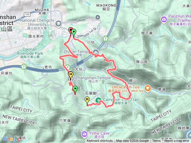 2026臺北大縱走臺北大縱走第七段：世界山莊至飛龍步道政大後山202603191100預覽圖