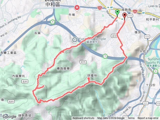 微笑山線【天上山系】烘爐地土地公段預覽圖