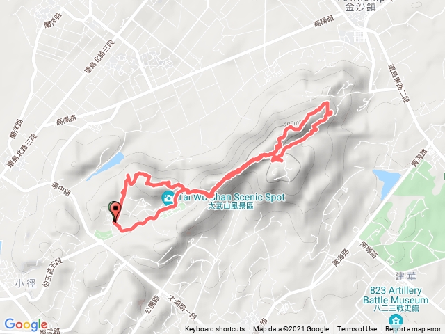 金門植物園 玉章路0.2 海印寺 人定勝天2.6 四線堡 玉章路 植物園