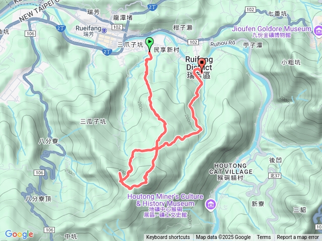 蛇子崙山-三爪子坑山-八分寮古道