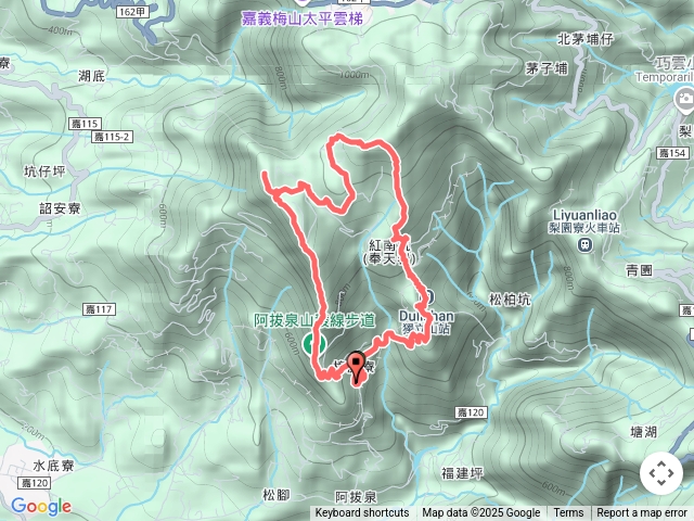 阿拔泉.觀音石山.紅南坑山.獨立山O行環狀