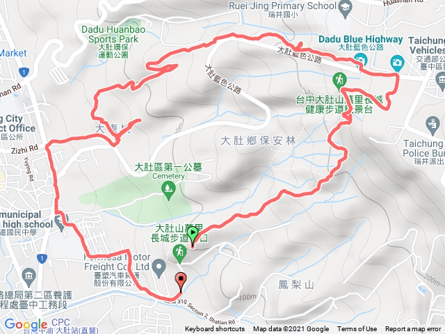 大肚山O型之到一半放棄走馬路