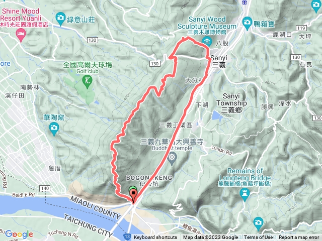 火炎山至慈濟茶園0型縱走