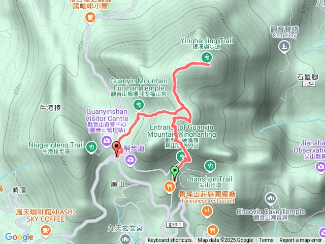 凌雲禪寺公車站-觀音山-觀音山遊客中心公車站