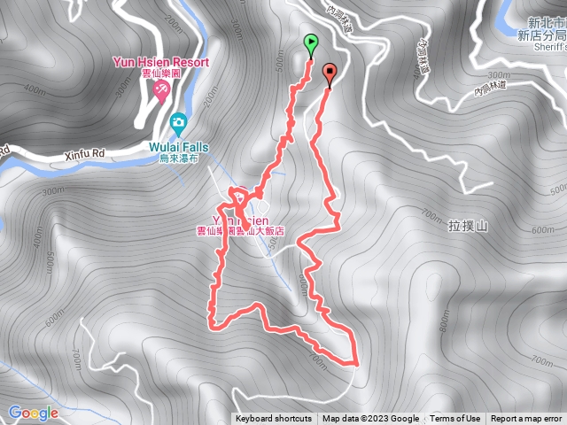 大刀山＞雲仙樂園＞內洞林道7.5k