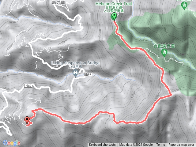 帶銀狐犬爬合歡溪步道上切3035峰後下梅松山出梅松山產業道路 2024.2.13