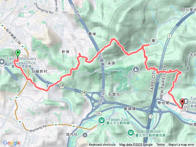 六張犁→石碇淡蘭吊橋預覽圖