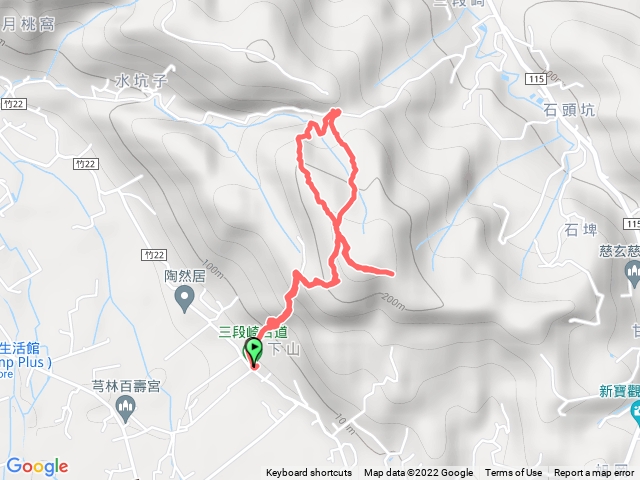 三段崎（芎林段入口進經石頭坑山繞O型