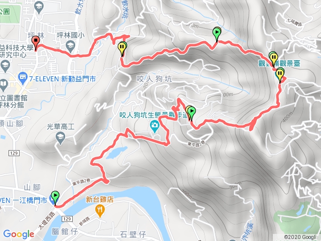 三汀山 一江橋 臺灣潭 一號步道 430高地前產業道路 坪林國小站牌