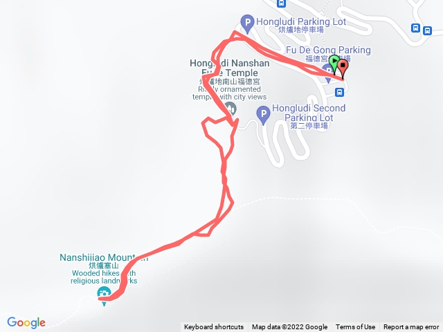 福德宮停車場→南勢角山三角點 (來回) 20220424