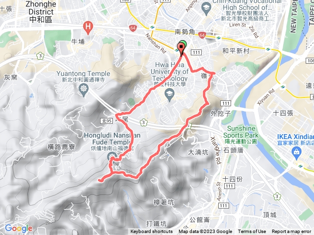 外挖子山、南勢角山、烘爐地O形