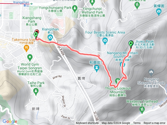 象山步道登山口-九五峰