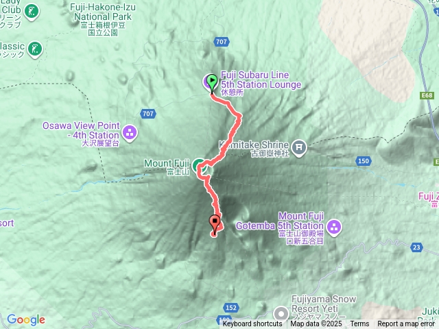 富士山登山(吉田上、富士宮下)
