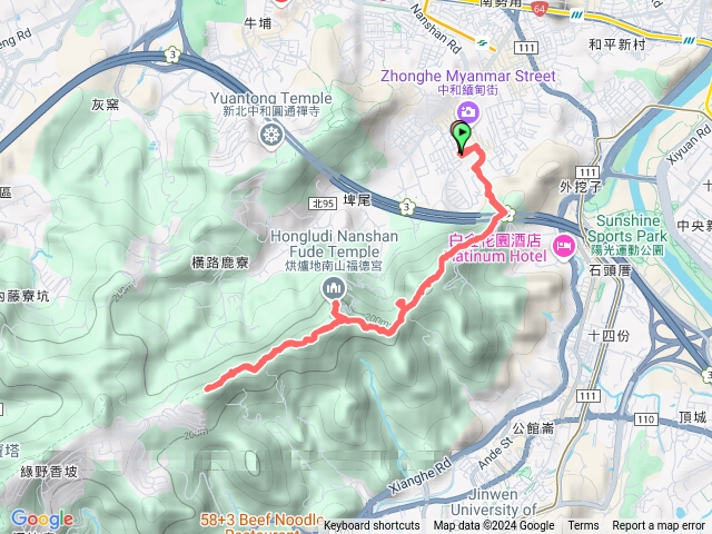 華新街109巷-南勢角山-青春嶺