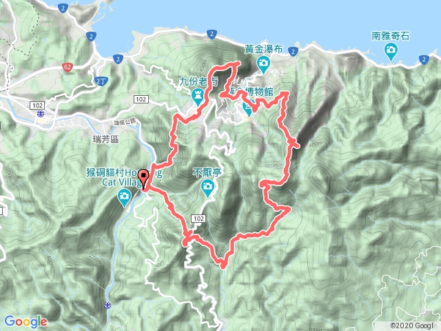 猴硐基隆山雷霆峰燦光寮山金字碑古道loop