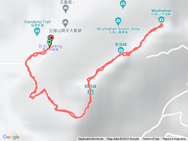 2022 0507 五指山 中指峰原途折返