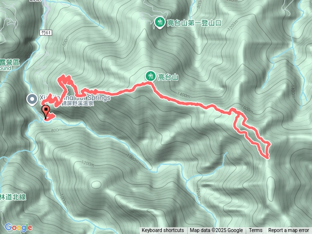 小錦屏登山口上高島縱走預覽圖