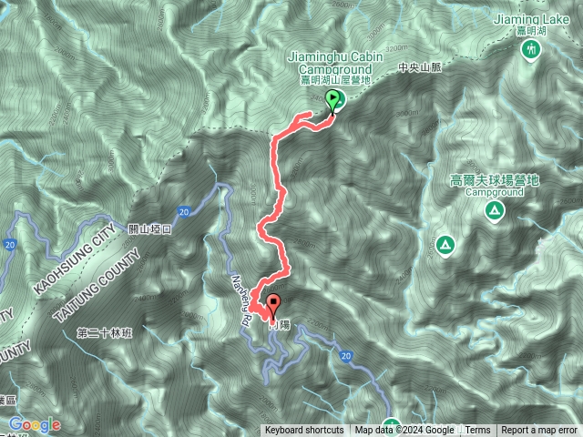 嘉明湖先樂後苦Day3_嘉明湖山莊-向陽山-向陽國家森林遊樂園登山口（最後叉路走錯到施工區）預覽圖