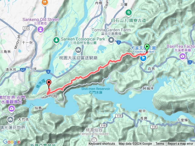 百吉步道→石門水庫預覽圖