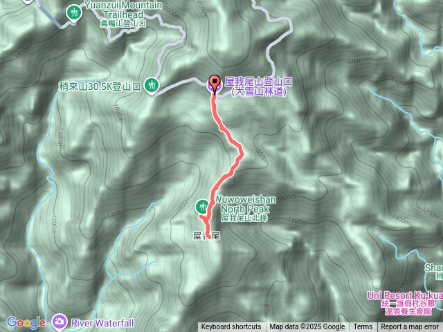 屋我尾山-大雪山林道啟登