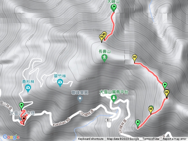 大棟山大雪山長壽山